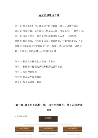 施工组织设计目录