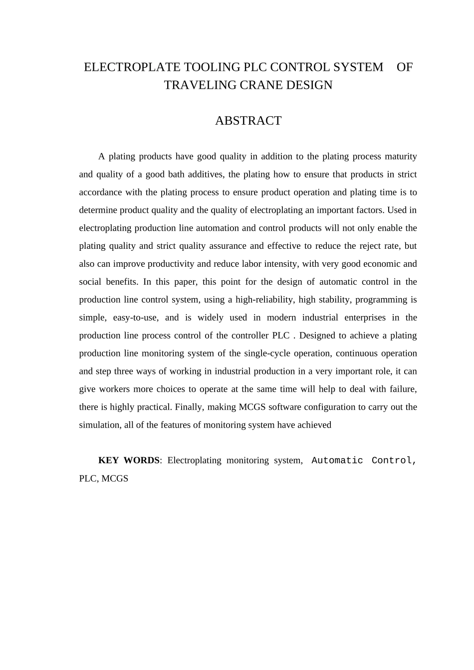 基于PLC的电镀生产线监控系统设计_第2页