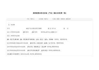 高耗能落后机电设备第一批