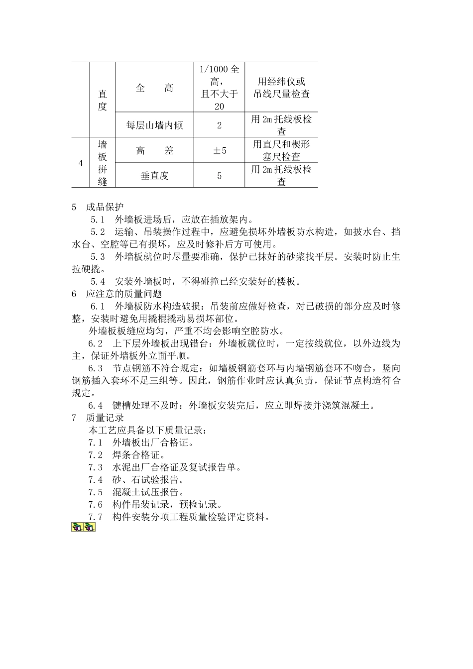 预制外墙板安装工艺标准_第3页