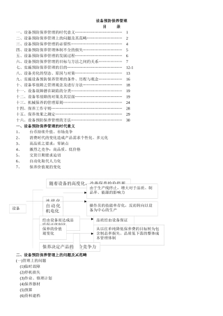 设备预防保养管理的基本术语