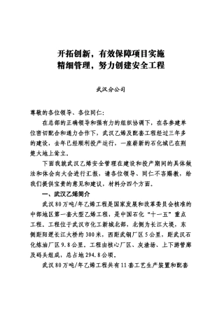 -中石化安全处长经验交流材料(全面)