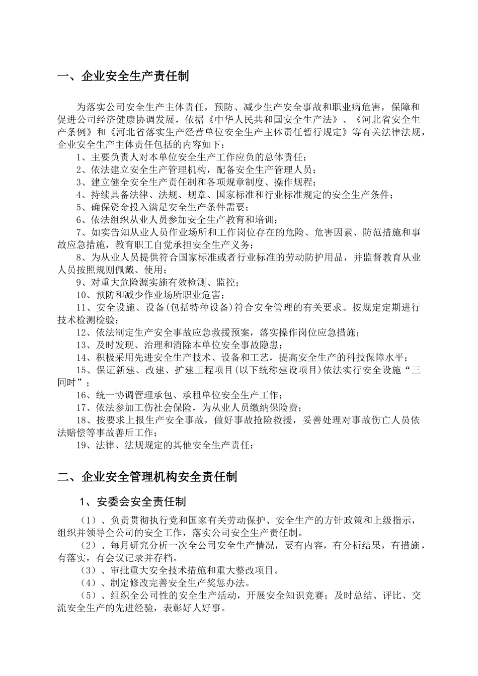 新修安全责任制(危化)汇总版_第1页
