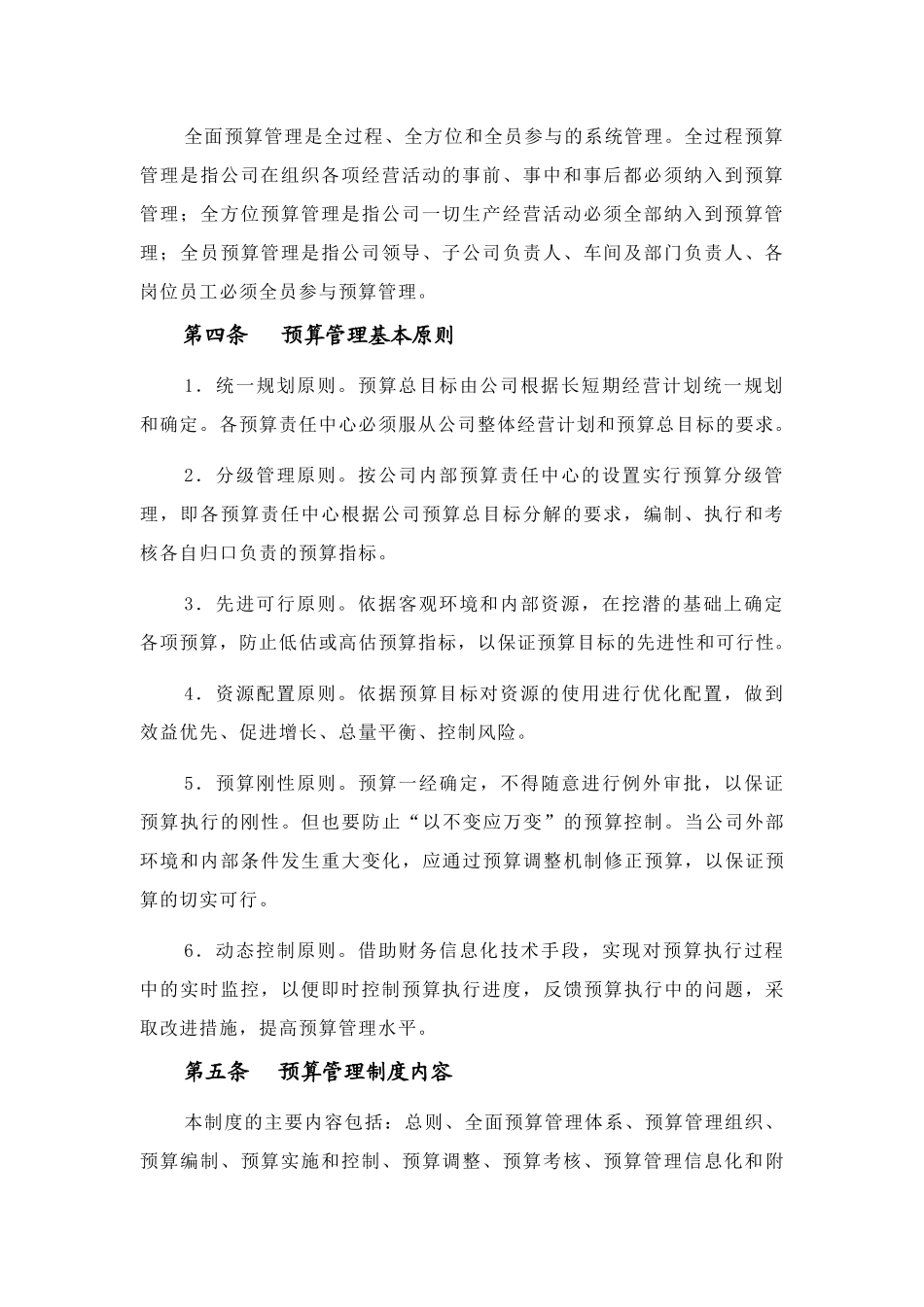 某企业全面预算管理制度研讨_第2页