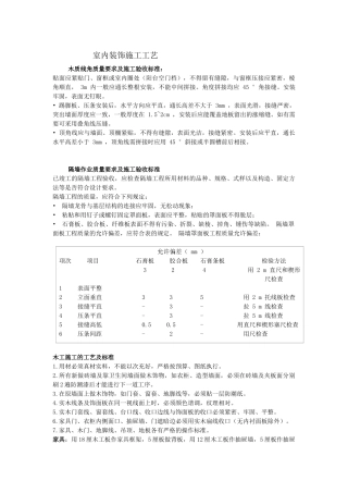 室内装饰施工工艺