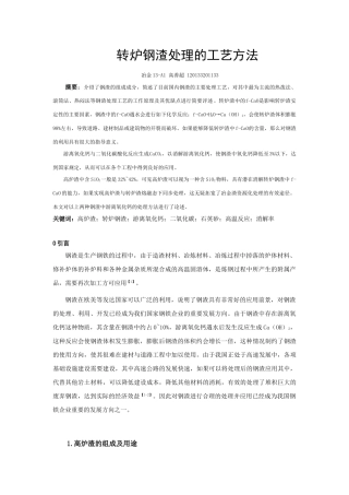 转炉钢渣处理的工艺方法(38页)