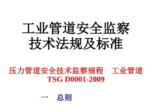工业管道安全技术法规及标准P-全