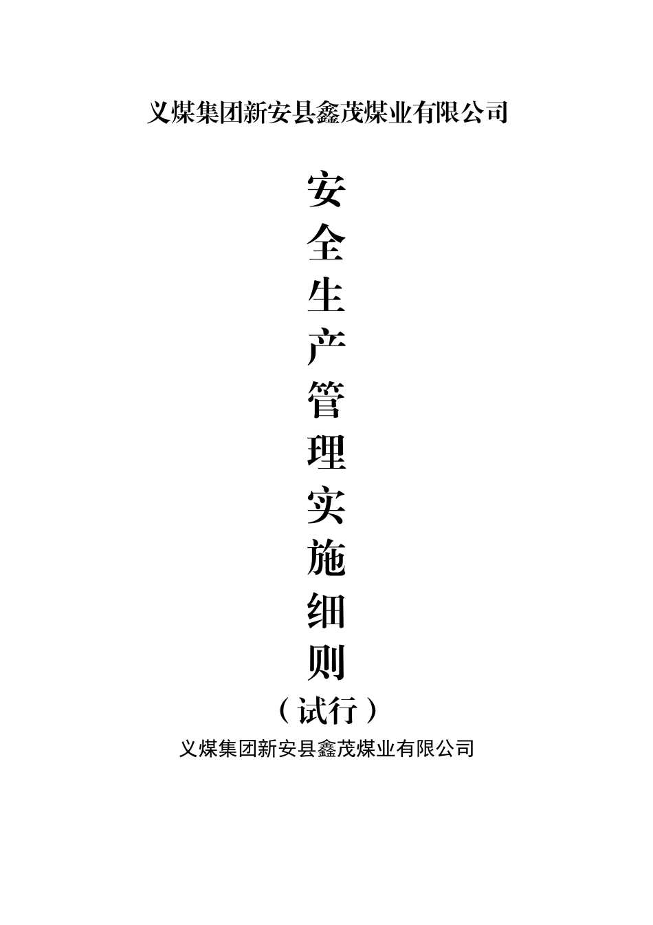 安全生产管理实施细则1_第1页