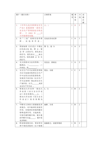 安全应知应会试题