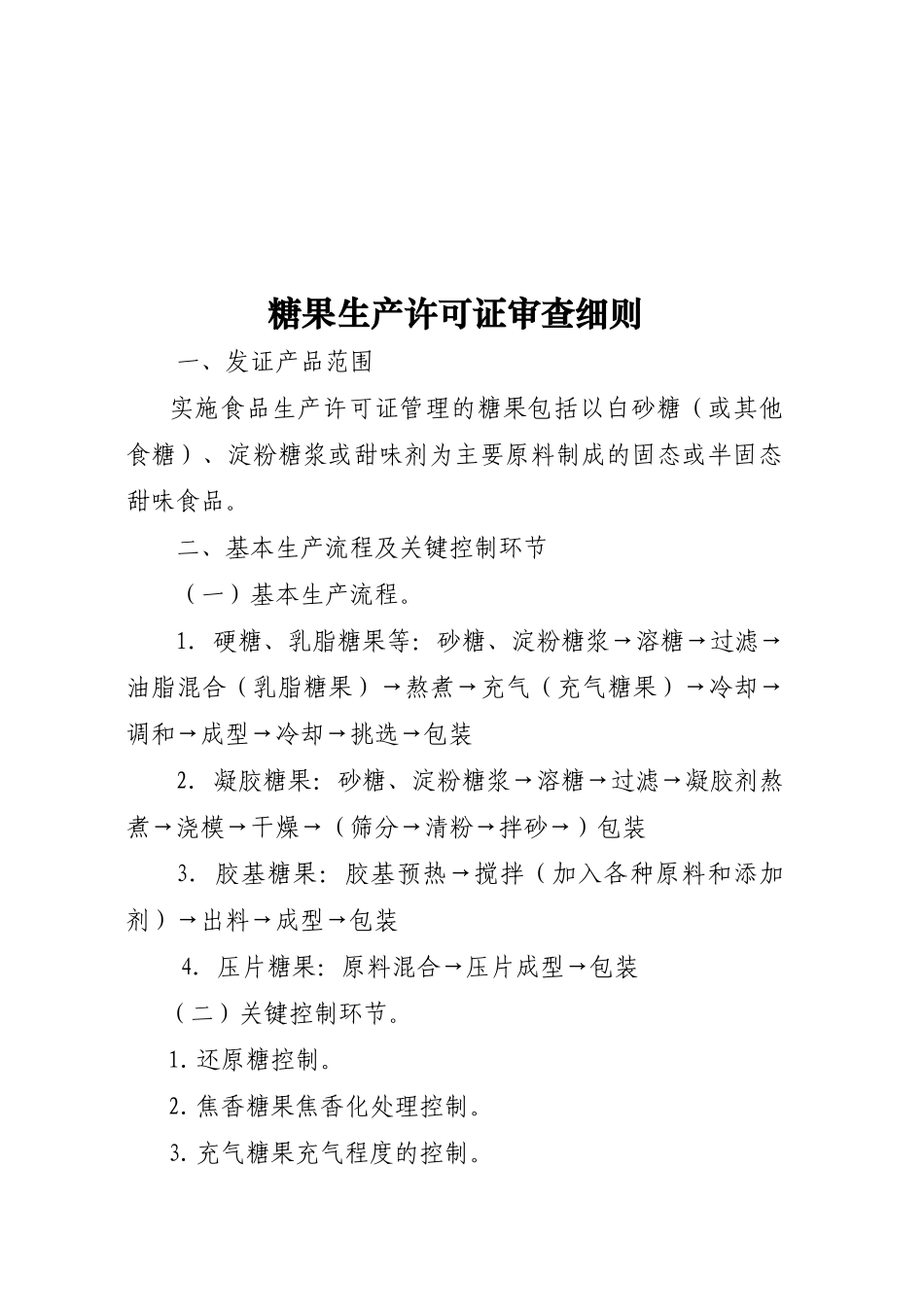 浅析糖果生产许可证审查细则_第1页