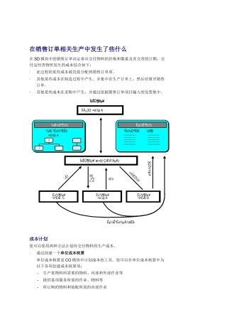 在销售订单相关生产中发生了些什么