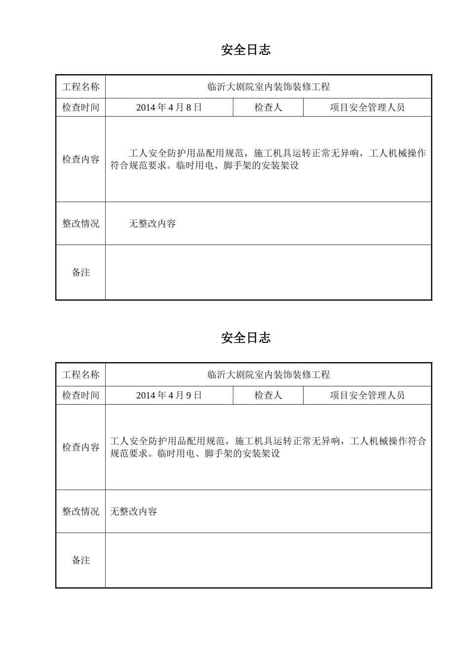 工程安全日志(75页)_第2页
