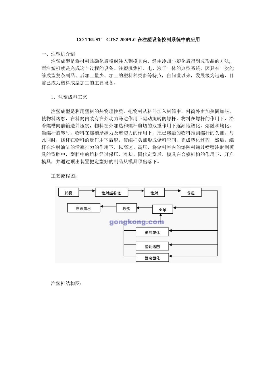 CO-TRUST　CTS7-200PLC在注塑设备控制系统中的应用( 5)_第1页