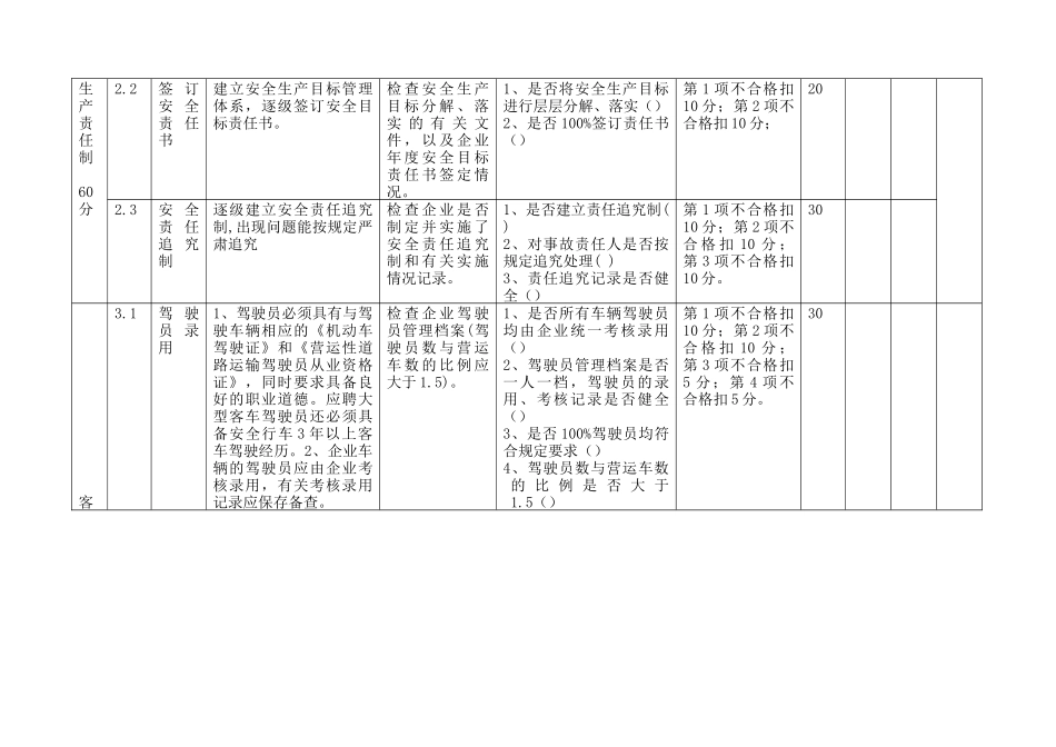 广东省道路旅客运输企业安全生产管理考核标准( 15)(1)_第2页