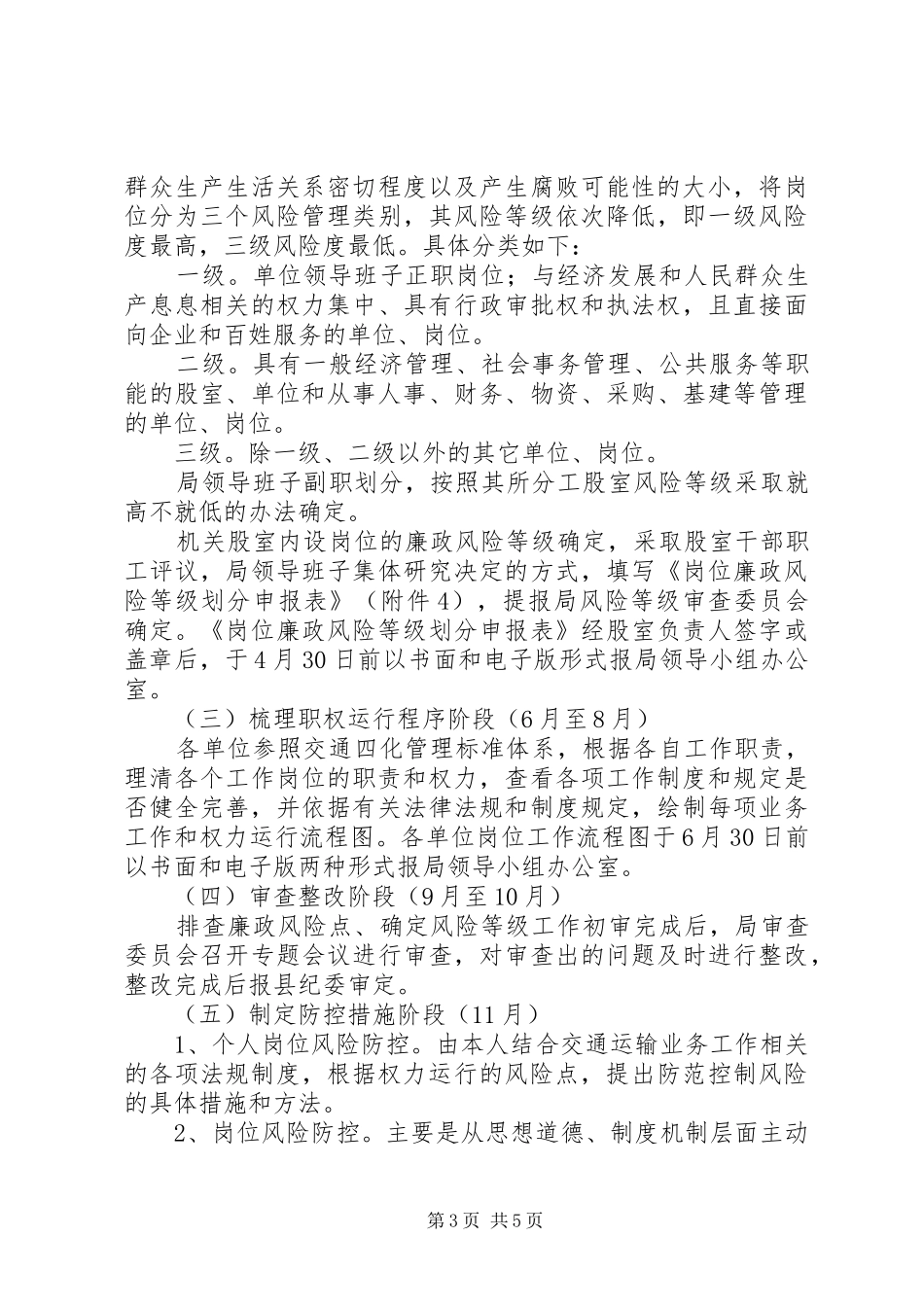 交通运输局廉政建设管理实施方案_第3页