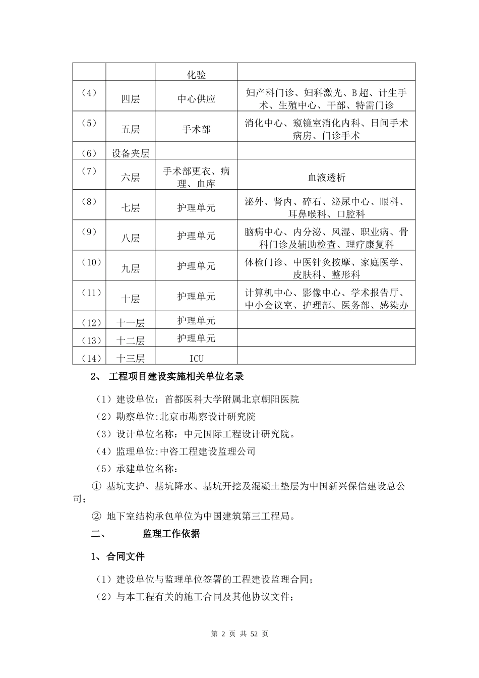 朝阳医院项目监理规划(改)_第2页