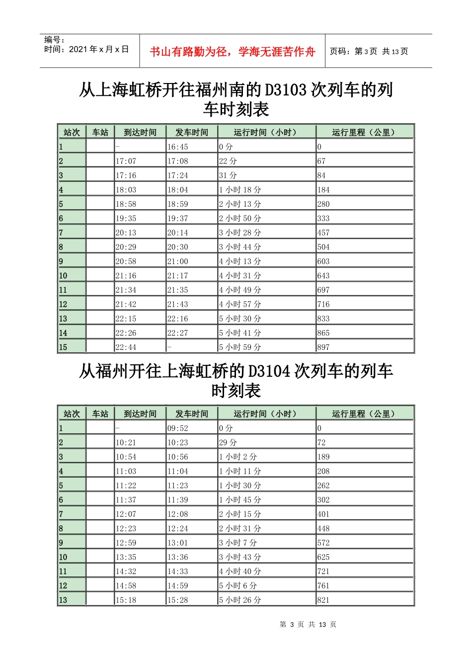 最新鳌江列车时刻表_第3页