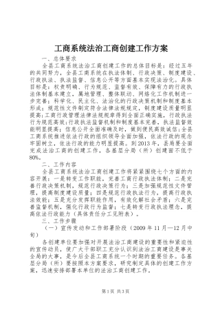 工商系统法治工商创建工作实施方案