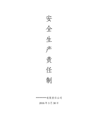 最新安全生产责任制(各岗位)