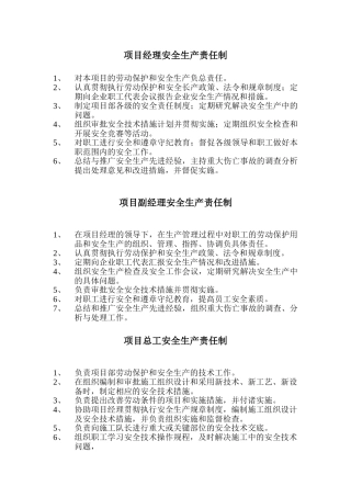 项目经理安全生产责任制(14页)