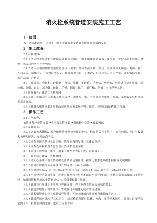 消火栓系统管道安装施工工艺