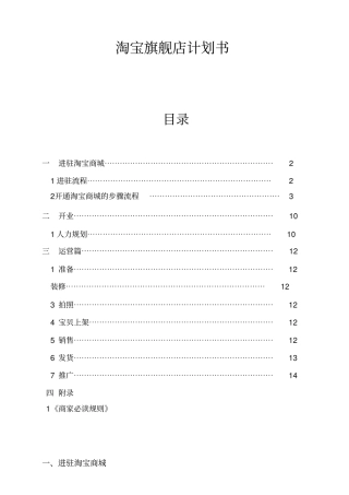 天猫商城计划书
