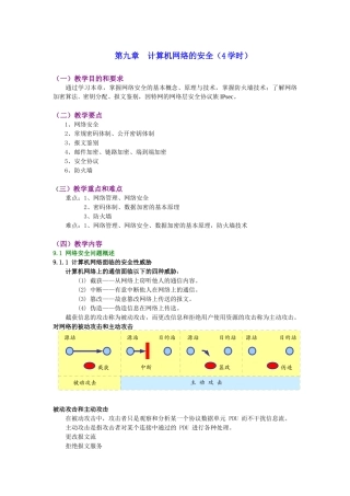 计算机网络的安全(4学时)
