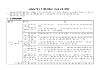 石油加工企业安全隐患排查上报通用标准(试行)