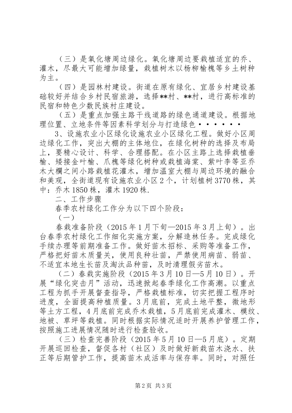 街道XX年城乡春季绿化工作方案_第2页