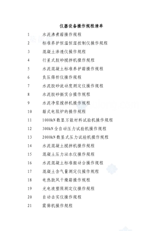 试验室仪器设备操作规程_secret