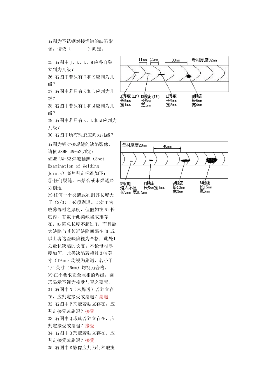 初、中级无损检测技术资格人员-射线检测考题汇编工艺规程_第3页