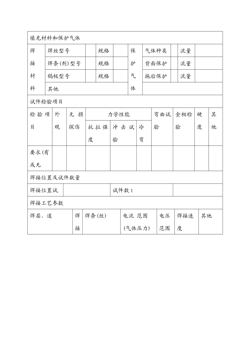 焊接工艺评定表格_第3页