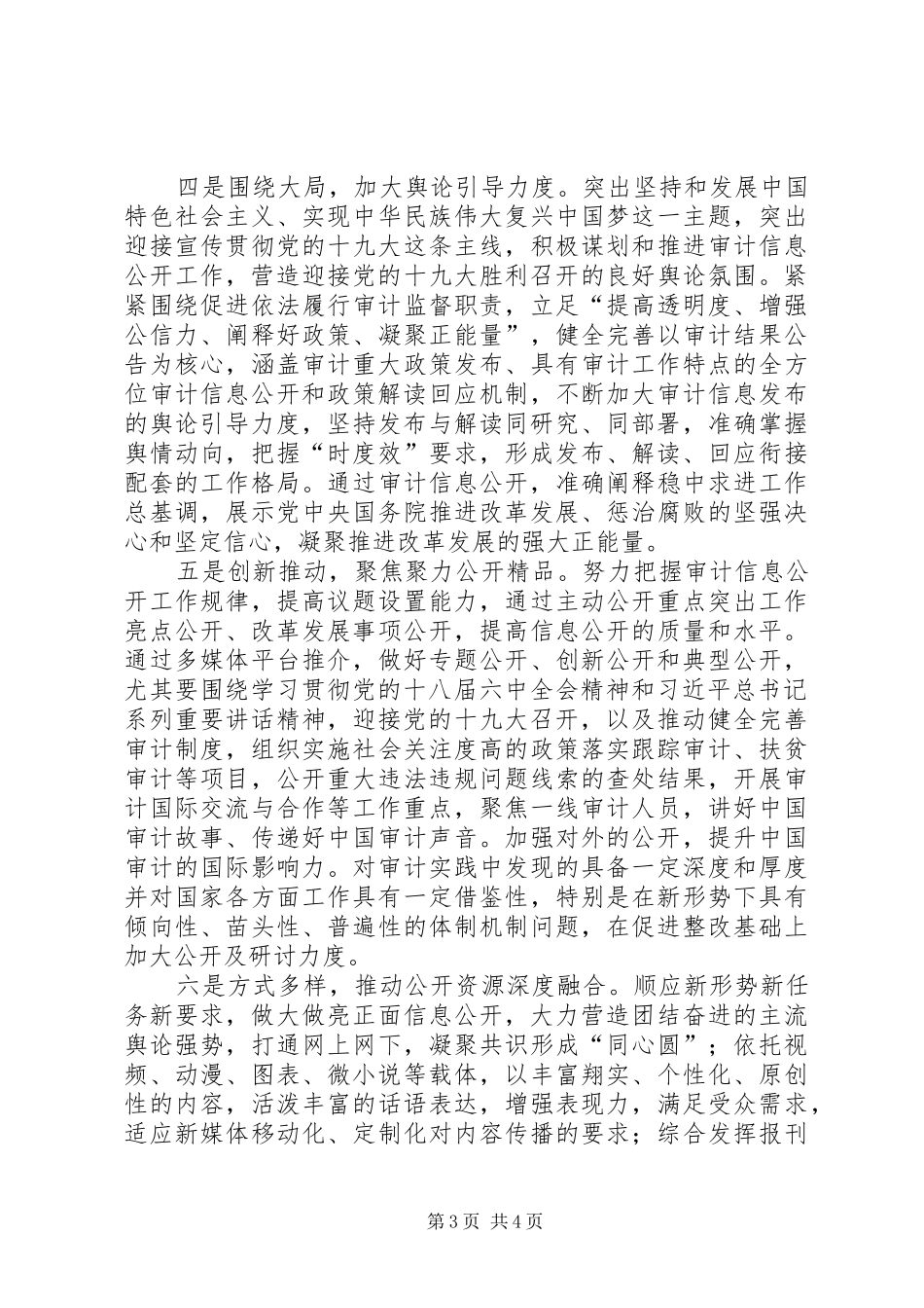 审计署XX年政务公开工作方案_第3页