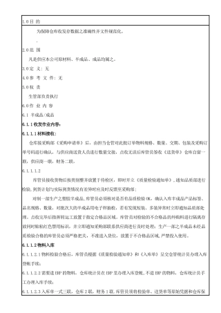 QP-MP-01-A8-仓库进出库管理作业程序