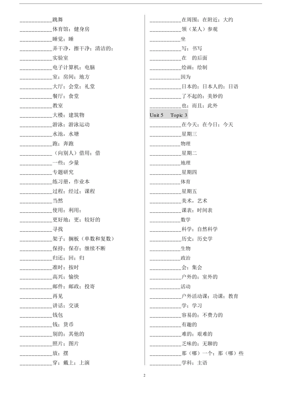 (完整word版)仁爱英语七年级下册单词表(供默写).doc_第2页