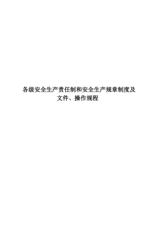 市政安全生产责任制