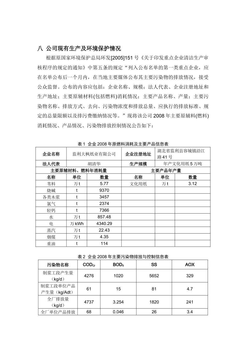 湖北华海纸业有限责任公司清洁生产审核信息公告_第3页