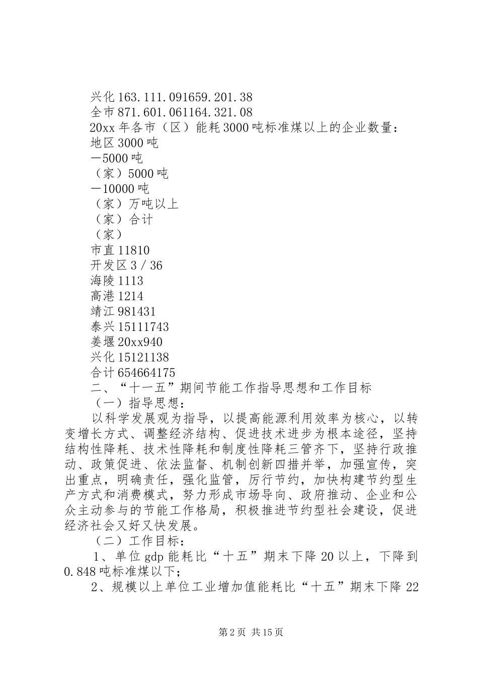 我市十一五节能工作方案_第2页