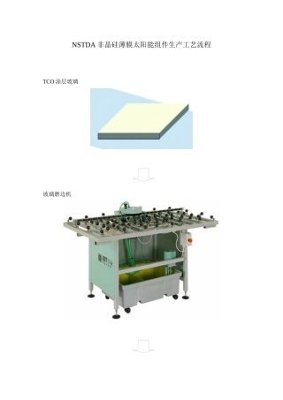 NSTDA非晶硅薄膜太阳能组件生产工艺流程