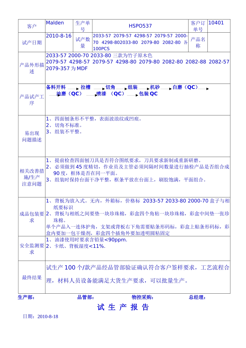 试生产报告单_第3页