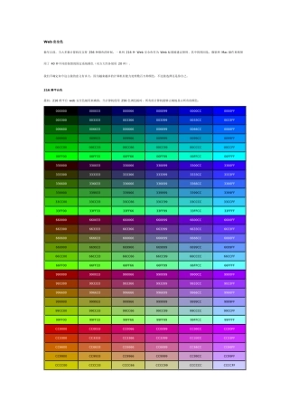 Web安全色