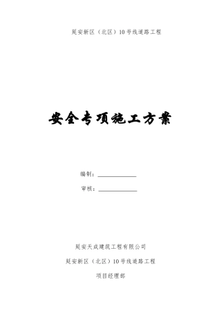 市政道路安全专项施工方案(41页)