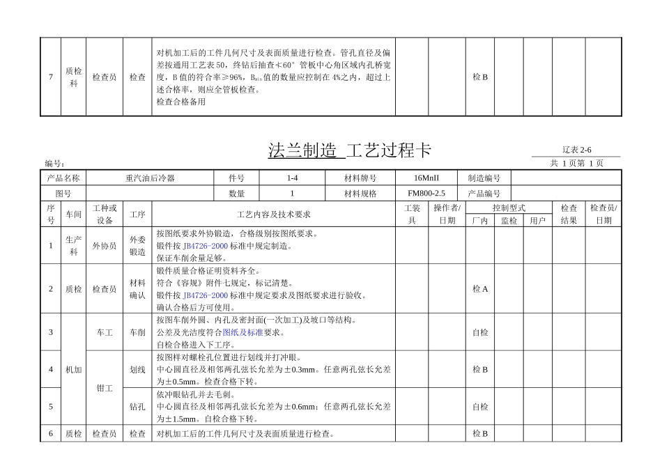 浮头式换热器制造工艺卡(全套)_第3页