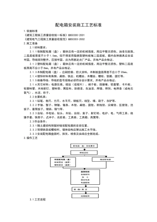 配电箱安装施工工艺