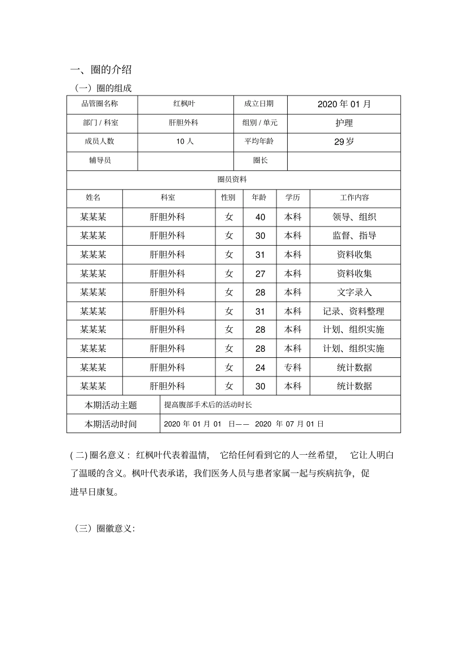 提高腹部手术后的活动时长品管圈汇报书模板_第2页