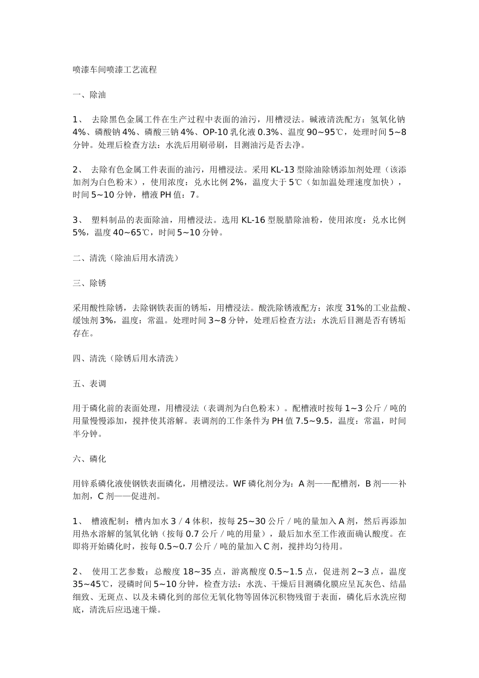 喷漆车间喷漆工艺流程--wangxiaowangxi_第1页