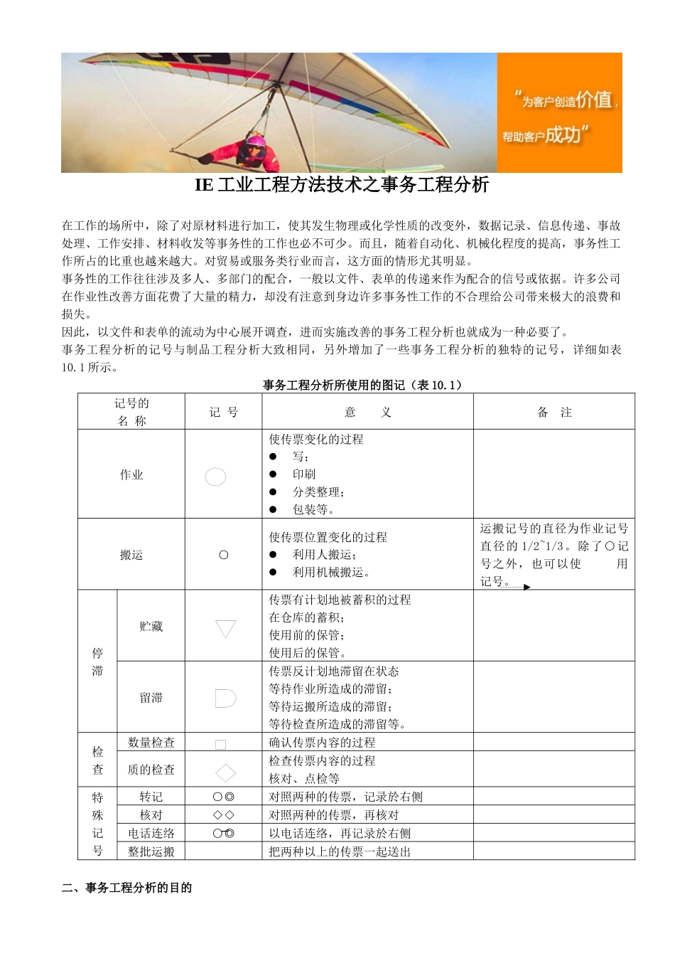 IE工业工程方法技术之事务工程分析_第1页