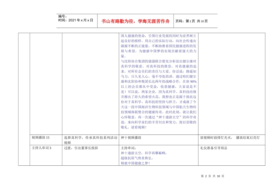 某会销企业周年庆典盛会流程串词_第2页