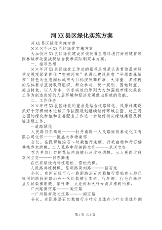 河XX县区绿化方案