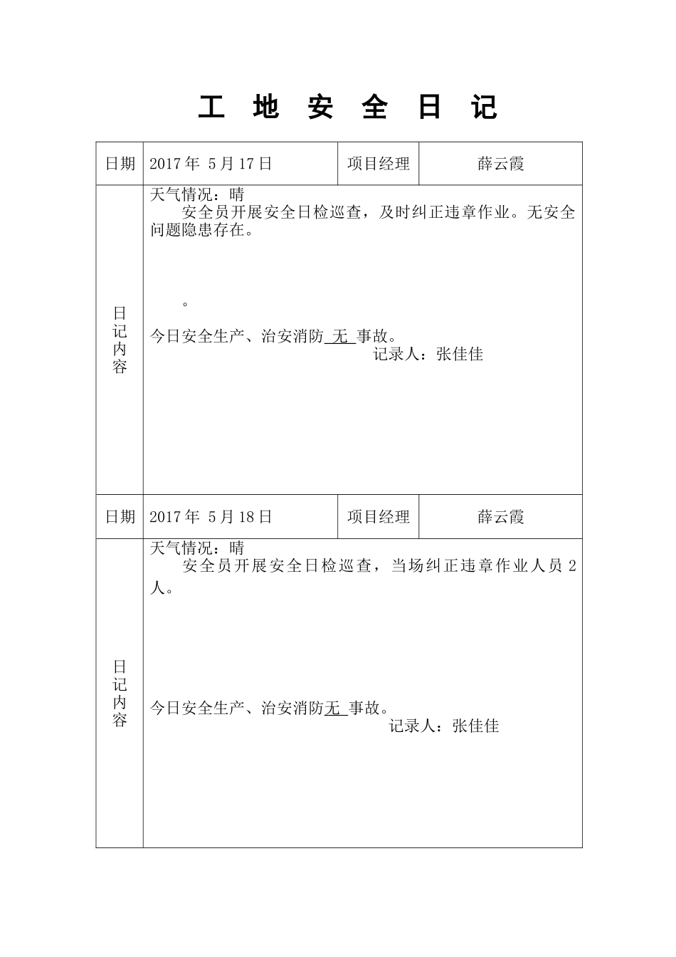 工地安全日记(69页)_第3页
